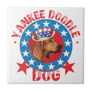 Patriotisk Redbone Coonhound Kakelplatta