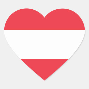 Patriotisk rektangulär klistermärke med Österrikes