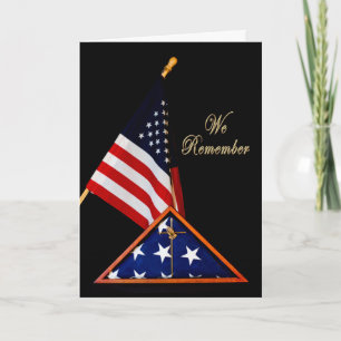 PATRIOTISK, REMEMBRANS - FOLDERAD FLAGGA INKASSERA HELGKORT