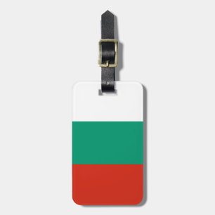 Patriotisk resvärtikett med bulgarisk flagg bagagebricka