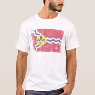 Patriotisk Retro flagga av St Louis Missouri Tee