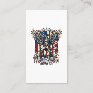 Patriotisk Revolutionär Krigsskelett Mörk Patriot Visitkort