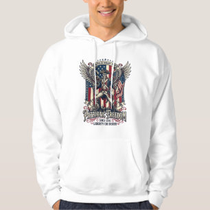 Patriotisk revolutionskrigsskelett Mörk patriot  Hoodie