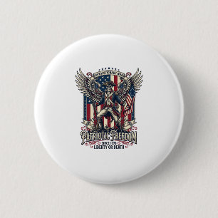 Patriotisk revolutionskrigsskelett Mörk patriot Knapp