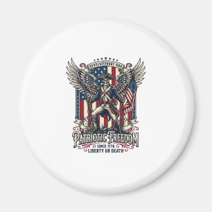 Patriotisk revolutionskrigsskelett Mörk patriot Magnet