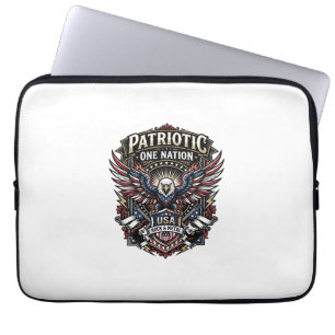 Patriotisk Rock Eagle Crest Musik Rock Metal Patri Laptop Fodral