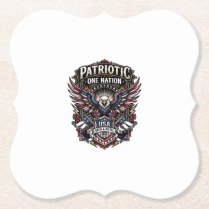 Patriotisk Rock Eagle Crest Musik Rock Metal Patri Underlägg Papper