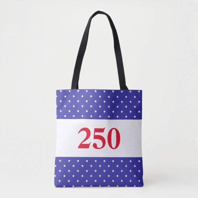 Patriotisk Röd Vit & Blå 250 Knapp Tygkasse (Framsida)
