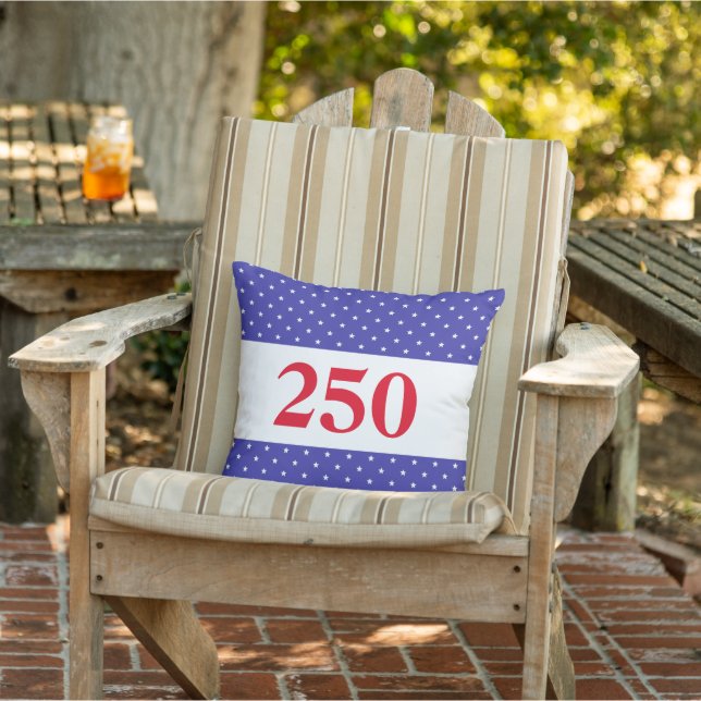 Patriotisk Röd Vit & Blå 250 Kudde (Stol)