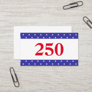 Patriotisk Röd Vit & Blå 250 Visitkort