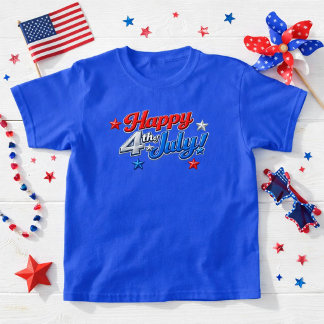 Patriotisk Röd Vit Blå 4:e Juli T Shirt