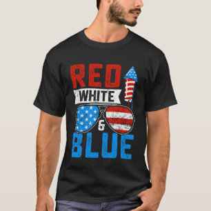 Patriotisk röd vit blå USA-flagga 4 juli T Shirt