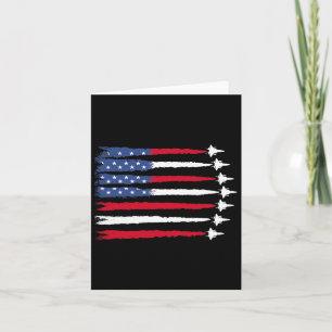 Patriotisk röd vit blå USA-flagga stridsflygplan 4 Kort