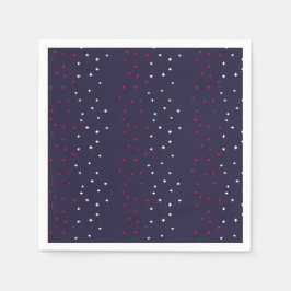 Patriotisk röd vit och blå schweizisk kor plusteck pappersservett