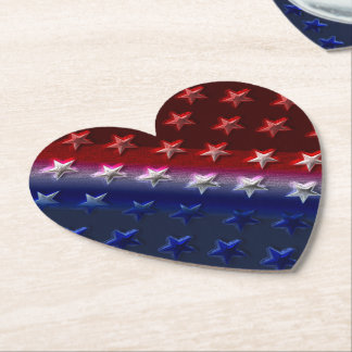 Patriotisk röd, vit och blå stars och stripes underlägg papper