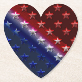 Patriotisk röd, vit och blå stars och stripes underlägg papper