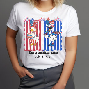Patriotisk rolig gås coquette 4 juli 1776 t shirt