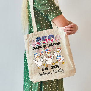 Patriotisk rolig gås kokett 4 juli 1776 tygkasse