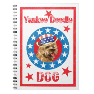 Patriotisk röseTerrier Anteckningsbok Med Spiral