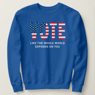 Patriotisk röst Amerikansk flagga Blå Citat T Shirt