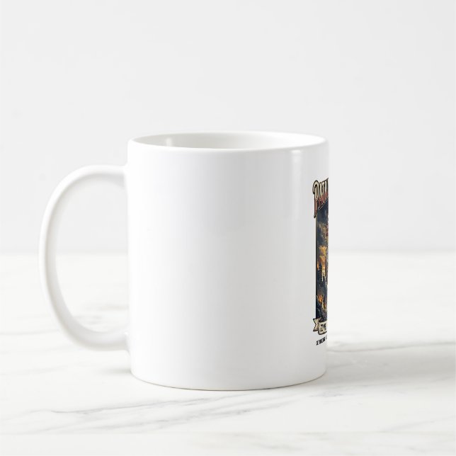 Patriotisk Rost Flagga Överlevande Zombie Apokalyp Kaffemugg (Vänster)