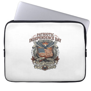 Patriotisk Rost Flagga Överlevande Zombie Apokalyp Laptop Fodral