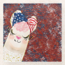 PATRIOTISK RÖTT VITT BLÅTT ALPACA