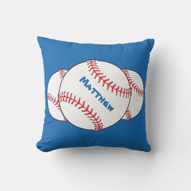 Patriotisk Rött vitt blått baseball utomhusfyllnin Kudde (Framsida)
