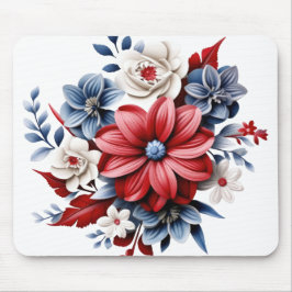 PATRIOTISK RÖTT VITT BLÅTT BLOMMIGT BOUQUET MUSMATTA