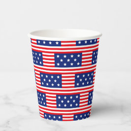 PATRIOTISK RÖTT VITT BLÅTT FLAGGA STARS RAND