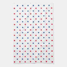 Patriotisk rött vitt blått polka dot mönster helgd