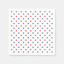 Patriotisk rött vitt blått polka dot mönster helgd