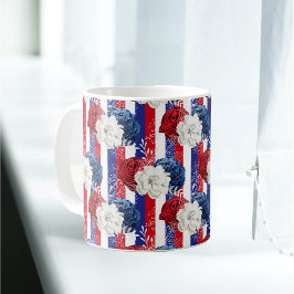 Patriotisk Rött vitt blått Ro Rand Kaffemugg