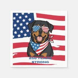 Patriotisk Rottweiler  Pappersservett