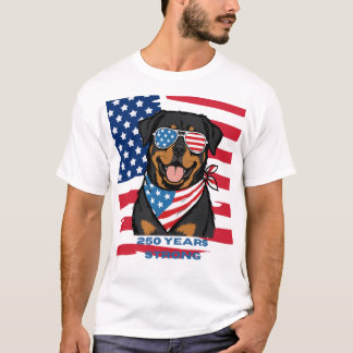 Patriotisk Rottweiler T Shirt