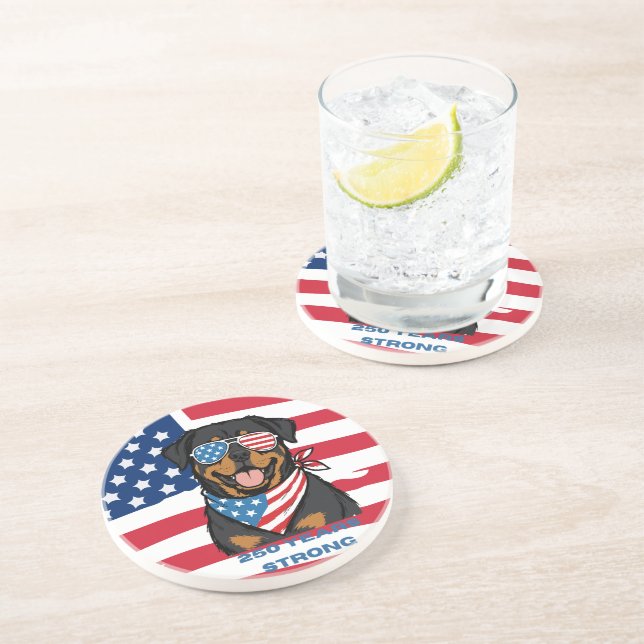 Patriotisk Rottweiler  Underlägg (Sidan)