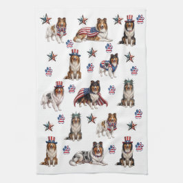 Patriotisk Rough Collies Köksduk Kökshandduk