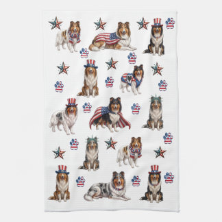 Patriotisk Rough Collies Köksduk Kökshandduk
