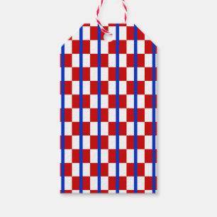 Patriotisk Rutig Presentkortsetikett Presentetikett