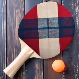 Patriotisk rutig tyg (eller) Patriotisk bomullstyg Pingisracket