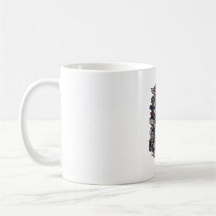 Patriotisk Rutt 1776 Riddare Biker Väg Frihet Patr Kaffemugg