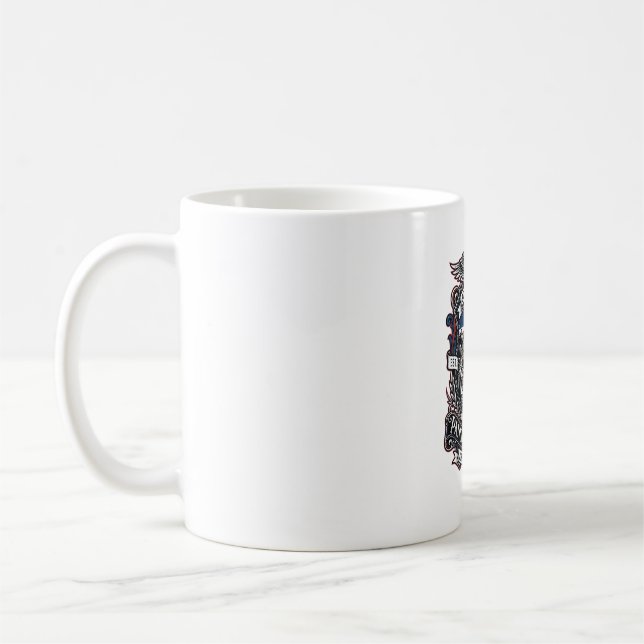 Patriotisk Rutt 1776 Riddare Biker Väg Frihet Patr Kaffemugg (Vänster)
