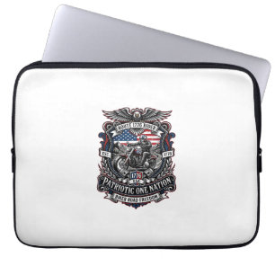 Patriotisk Rutt 1776 Riddare Biker Väg Frihet Patr Laptop Fodral