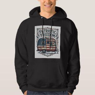 Patriotisk RV-campare vektor grafisk t-shirt Hoodie