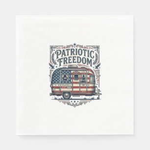 Patriotisk RV-campare vektor grafisk t-shirt Pappersservett