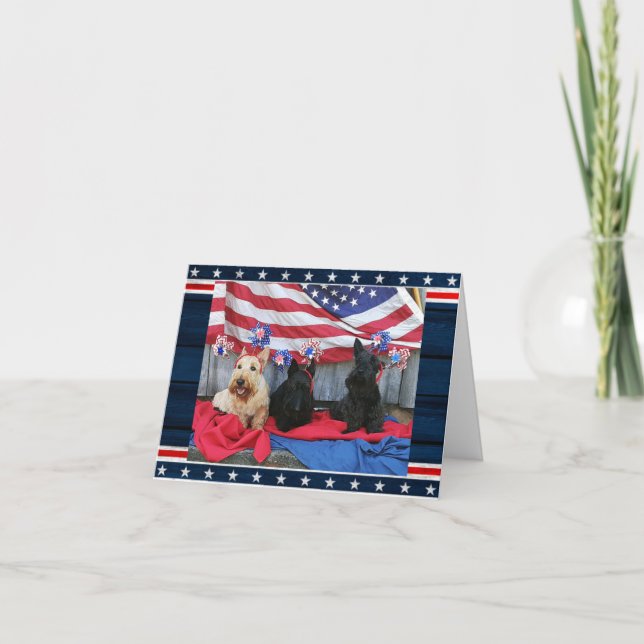 Patriotisk Scotties-kort Kort (Framsida)