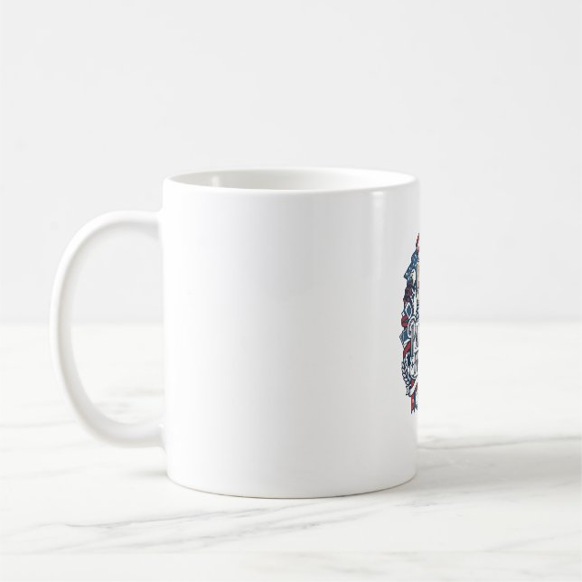 Patriotisk Scrapbooker Vector Grafik T-shirt_1 Kaffemugg (Vänster)