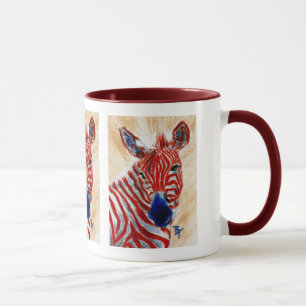 Patriotisk sebramugg mugg