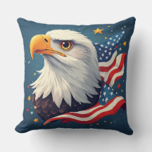Patriotisk serieörn med amerikanska flaggan
