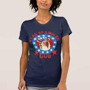 Patriotisk Shetland Sheepdog T Shirt